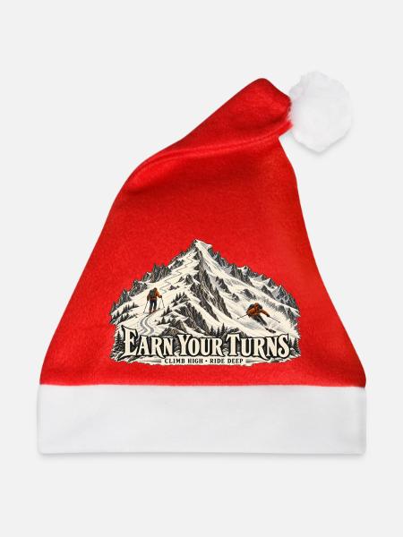 Earn Your Turns – Skitour & Powder - Weihnachtsmütze - Rot