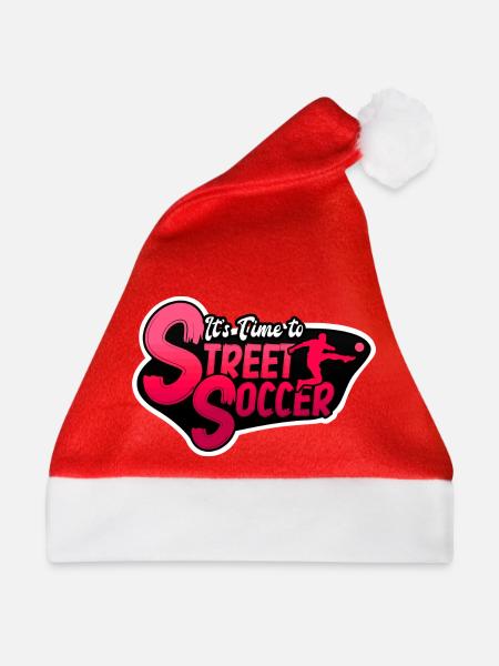 Straßenfußball - Weihnachtsmütze - Rot