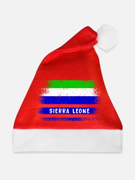 Sierra Leone Flaggen Design - Weihnachtsmütze - Rot