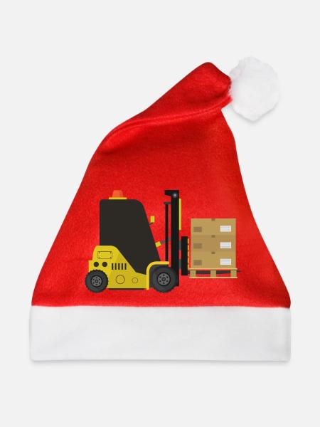Gabelstapler - Weihnachtsmütze - Rot