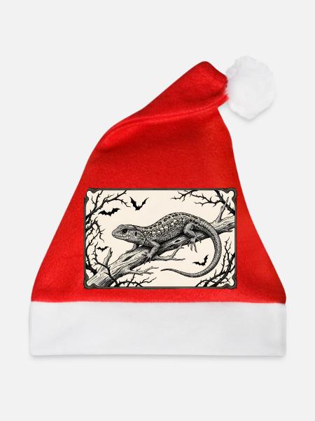 Gotische Eidechse - Weihnachtsmütze - Rot