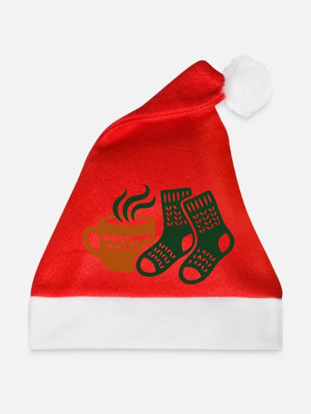 Tasse Wollsocken Winter Clipart - Weihnachtsmütze - Rot