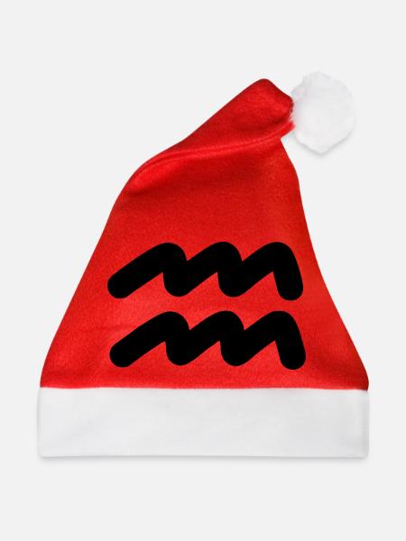 Wassermann Sternzeichen Wassermann - Weihnachtsmütze - Rot - Vorne
