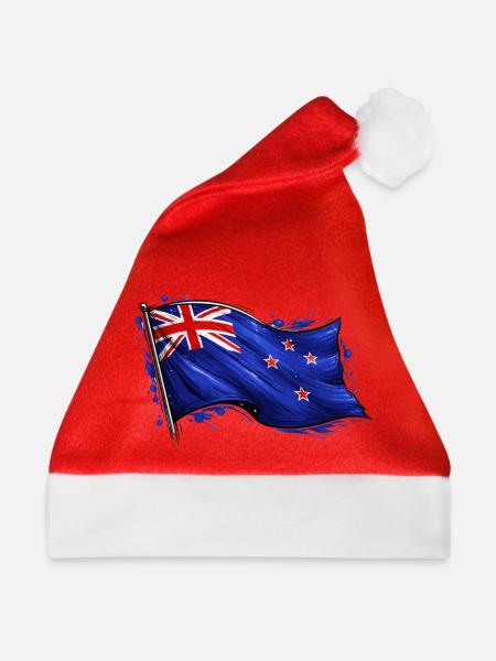 Neuseeland Fahne - Weihnachtsmütze - Rot