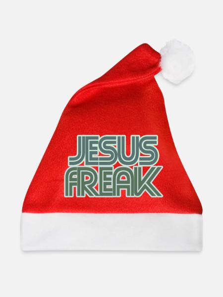 Retro Jesus Freak-Grafik - Weihnachtsmütze - Rot