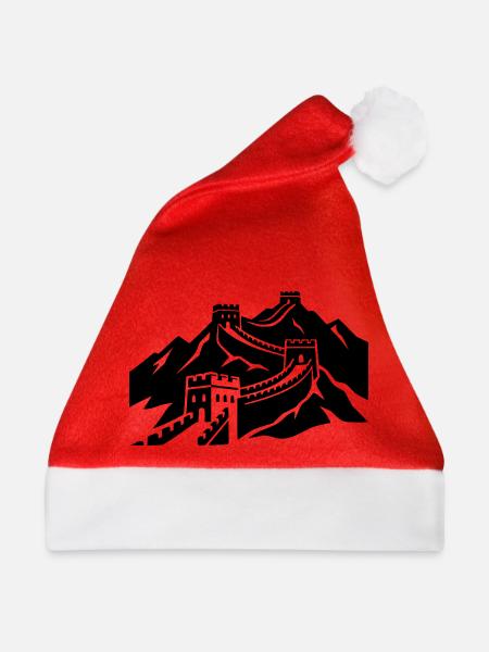 Chinesische Mauer - Weihnachtsmütze - Rot