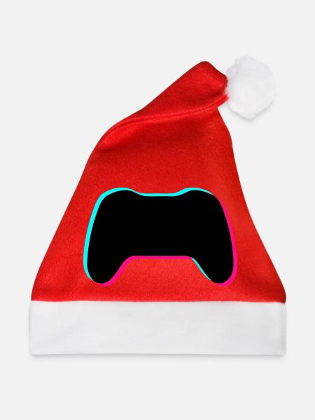 Gamepad Glitch Silhouette - Weihnachtsmütze - Rot