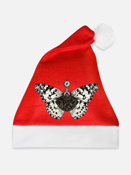 Steampunk-Motten-Halloween - Weihnachtsmütze - Rot