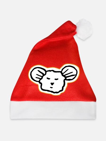 Cooles lässiges Maus Gesicht - Weihnachtsmütze - Rot