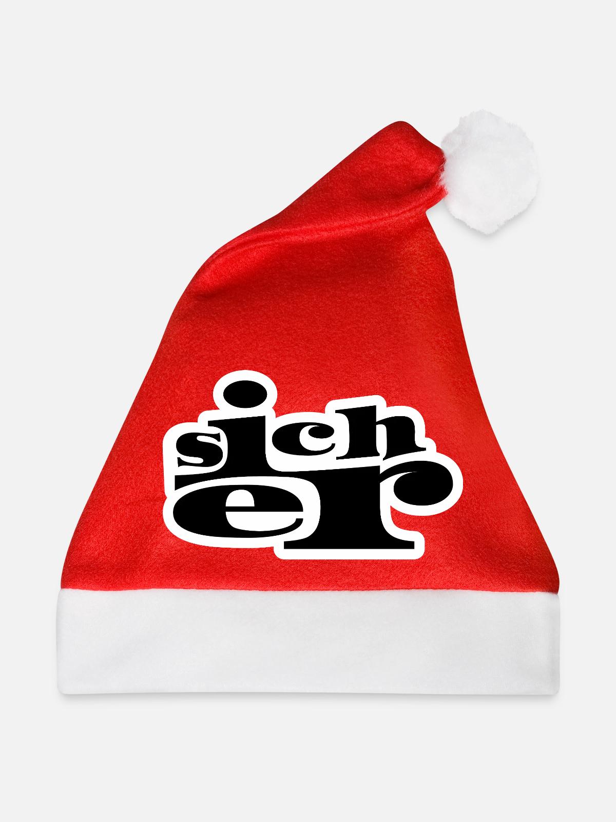 Sicher - Weihnachtsmütze - Rot - Vorne