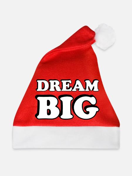 Dream Big Bold Typografie - Weihnachtsmütze - Rot