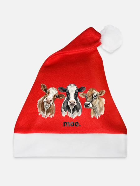 Kühe Muhen Bauernhoftiere Lustige Kuhliebhaber Lus - Weihnachtsmütze - Rot