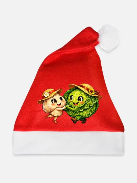 Tanzendes Gemüse - Weihnachtsmütze - Rot