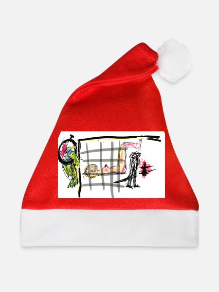 Ein farbenfroher Zeuge einer stillen Routine - Weihnachtsmütze - Rot - Vorne