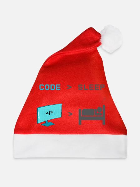 Code vs Sleep: Coder im Schlafmodus - Weihnachtsmütze - Rot