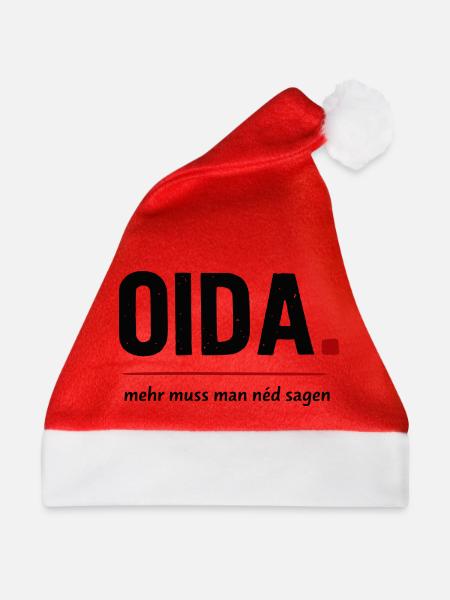 OIDA Logo mit roter Linie - Weihnachtsmütze - Rot