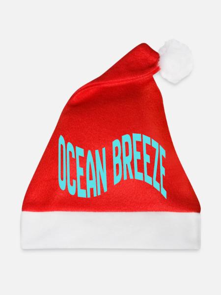 Ocean Breeze gebogene Typografie - Weihnachtsmütze - Rot