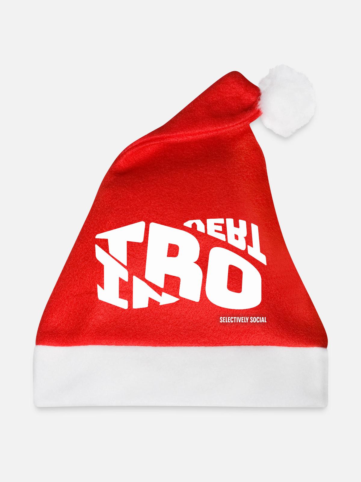 Introvert selectively social - Weihnachtsmütze - Rot - Vorne