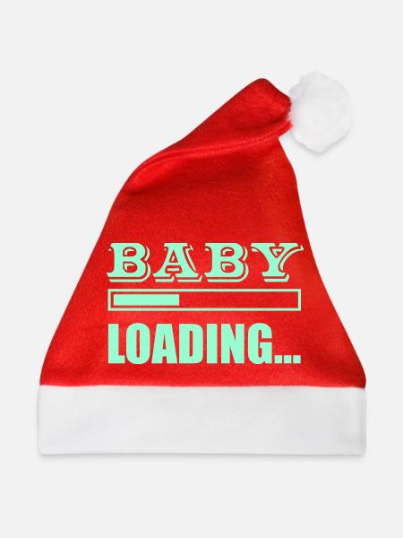 Baby Loading Grafik - Weihnachtsmütze - Rot