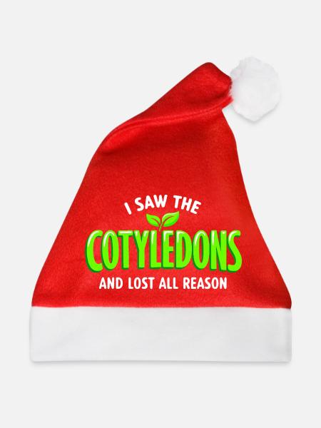 Keimblätter gesehen | Microgreens Humor - Weihnachtsmütze - Rot