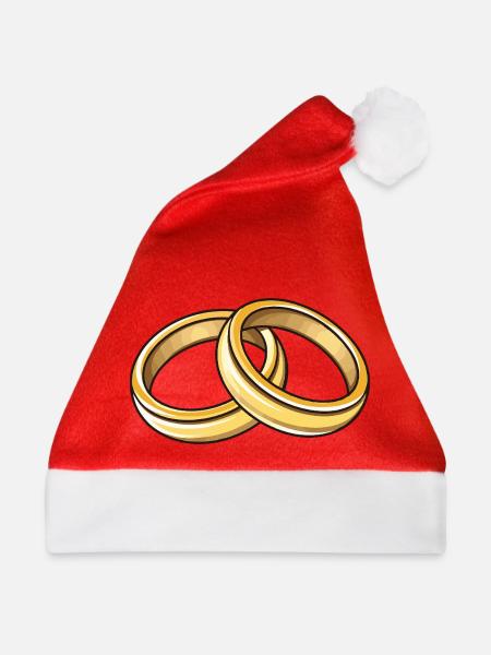 Eheringe Hochzeit - Weihnachtsmütze - Rot