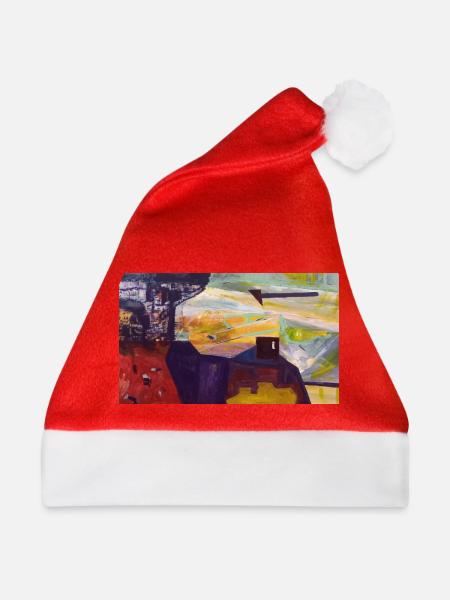 Abstrakte Stadtlandschaft - Weihnachtsmütze - Rot