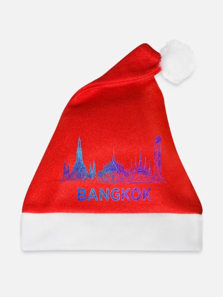 Bangkok Skyline - Weihnachtsmütze - Rot