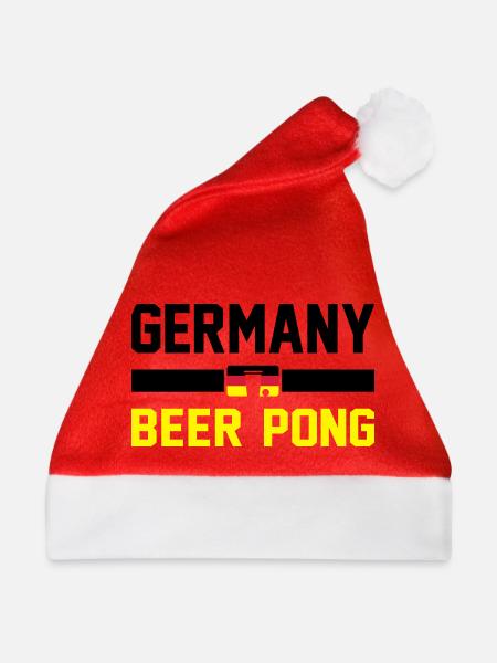 Bier Pong Deutschland - Weihnachtsmütze - Rot