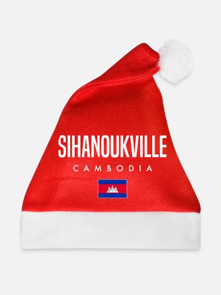 Sihanoukville Kambodscha Khmer - Weihnachtsmütze - Rot - Vorne