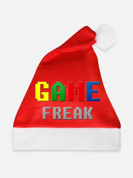 Retro Pixel Game Freak-Thema - Weihnachtsmütze - Rot