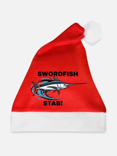 Schwertfisch Stich Schwert Meer Schwertfisch - Weihnachtsmütze - Rot