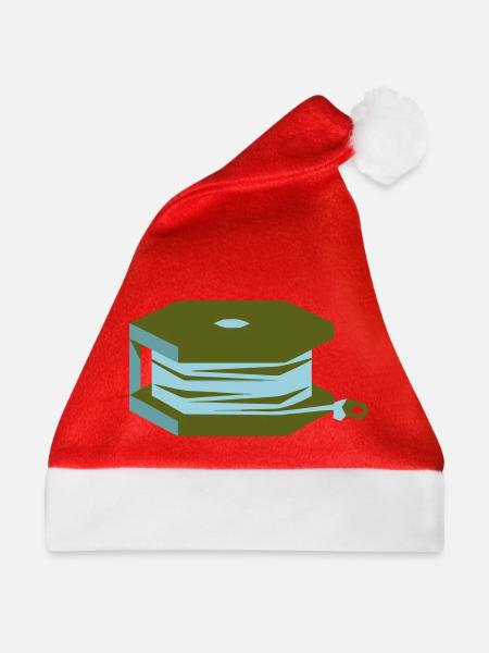 Angelschnur Spule Angler Gear - Weihnachtsmütze - Rot