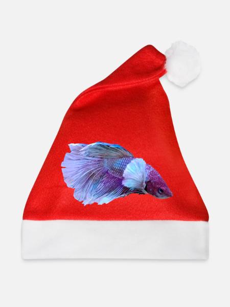 Violetter Blau-Betta Farbwirbel - Weihnachtsmütze - Rot