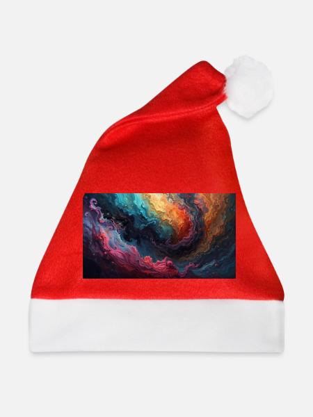 Farbwirbel Nebelmeer - Weihnachtsmütze - Rot
