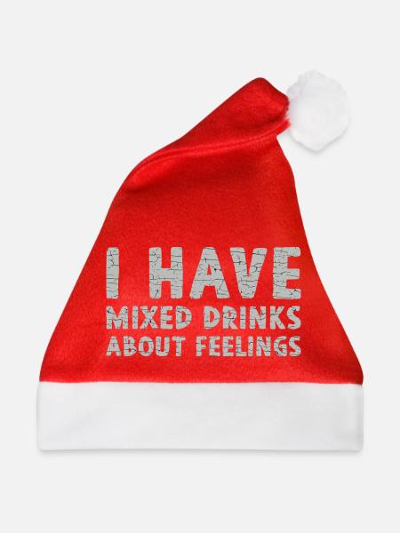 Gemischte Drinks über Gefühle - Weihnachtsmütze - Rot