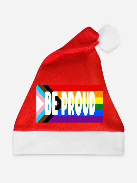 Be Proud Pride Flag Text - Weihnachtsmütze - Rot