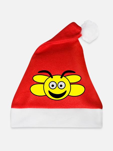 Biene - Weihnachtsmütze - Rot