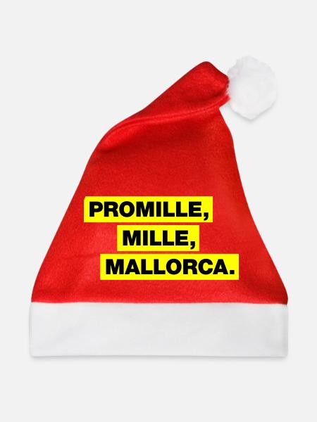 Promille, Mille, Malle - Weihnachtsmütze - Rot - Vorne