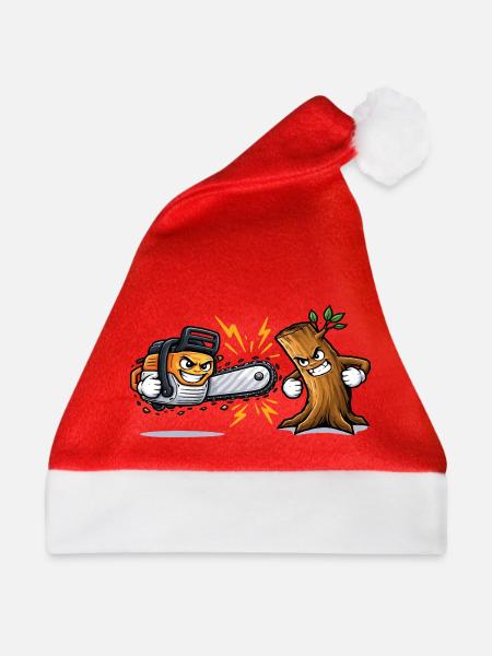 Kettensägen-Trimmer-Geschenkidee - Weihnachtsmütze - Rot