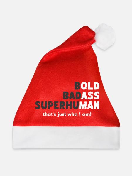 Bold Badass Superhuman - Weihnachtsmütze - Rot