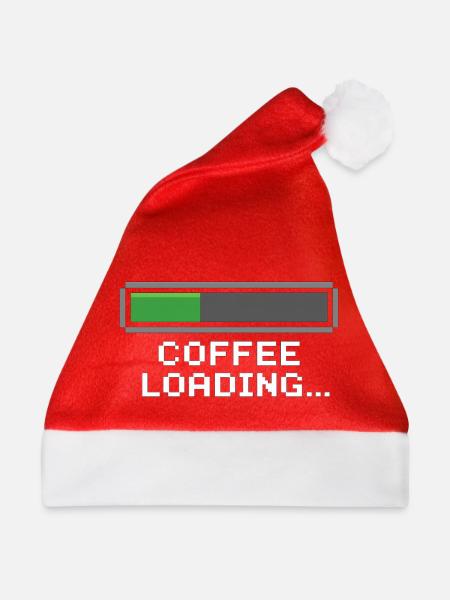 Kaffee Ladebalken Pixel - Weihnachtsmütze - Rot