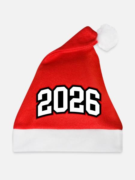 2026 Jahr - Weihnachtsmütze - Rot