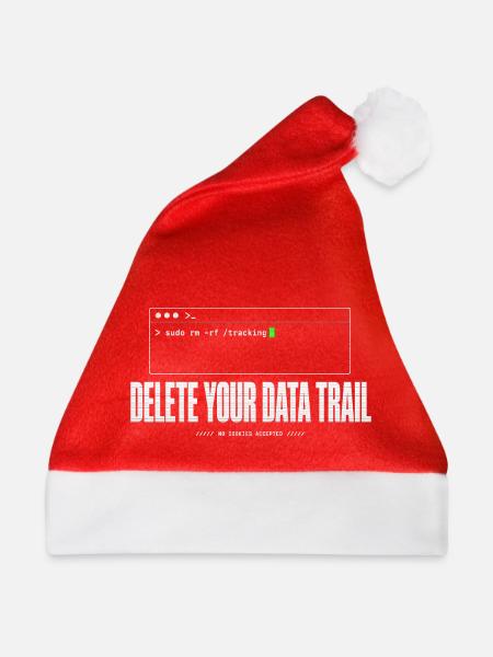 Löschen Sie Ihre Datenspur - Weihnachtsmütze - Rot