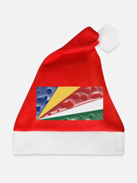 Land Seychellen - Weihnachtsmütze - Rot