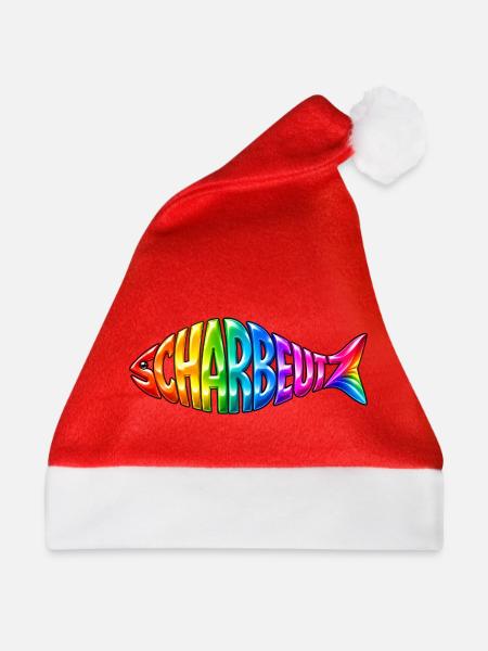 Scharbeutz Fisch Regenbogen - Weihnachtsmütze - Rot