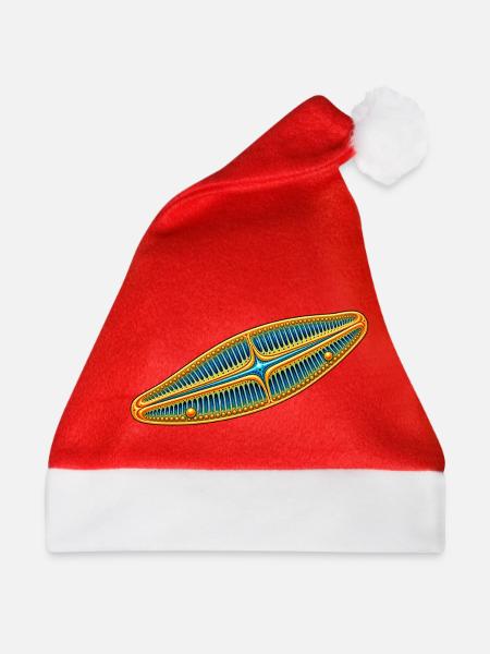 Kieselalge – Goldene Diatomee Mikroskopie - Weihnachtsmütze - Rot