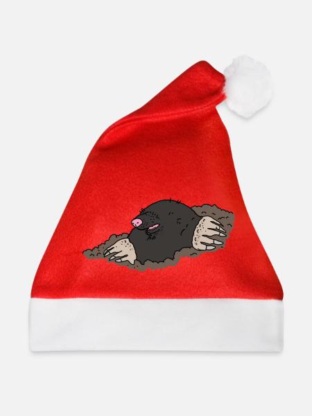 Maulwurf - Weihnachtsmütze - Rot
