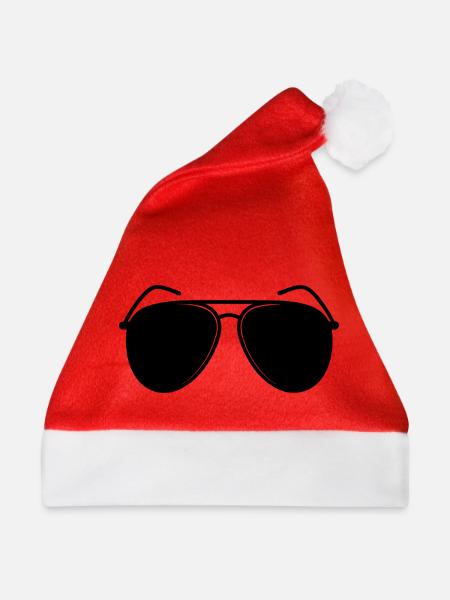 Sonnenbrille - Weihnachtsmütze - Rot