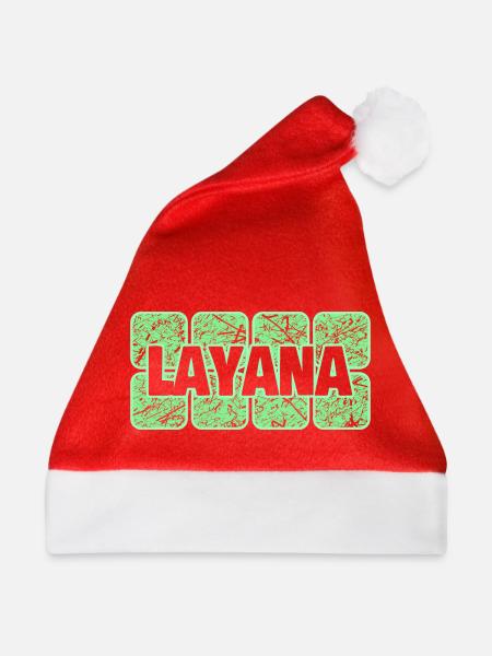 Layana als Saeugling - Weihnachtsmütze - Rot