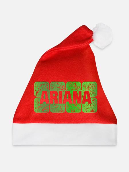 Maedchenname Ariana - Weihnachtsmütze - Rot